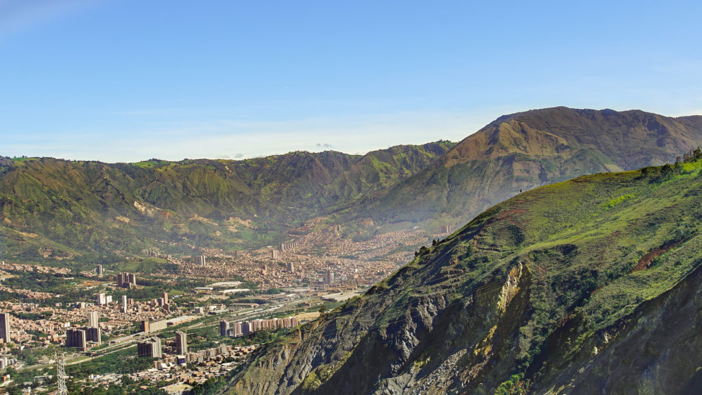 The view of Medellín from Manantiales de Paz. (Photo: Nick Vigue)