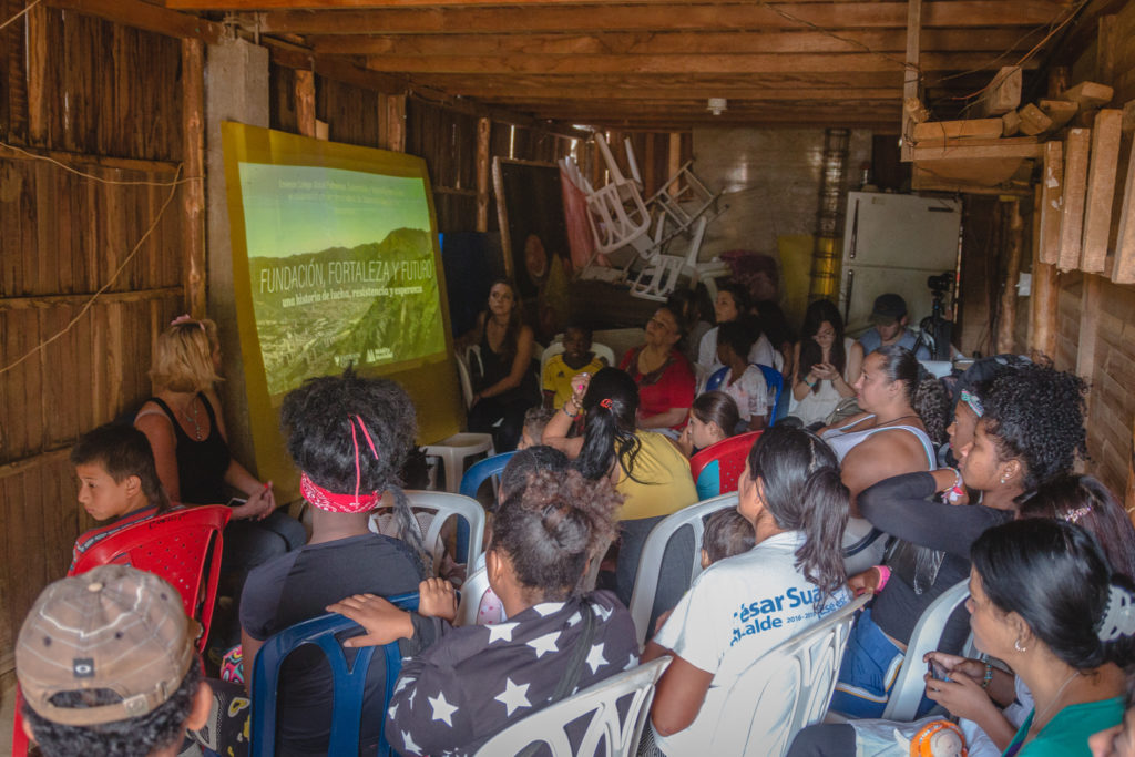 This summer, Emerson students showed a rough cut of the film to residents of Manantiales de Paz.